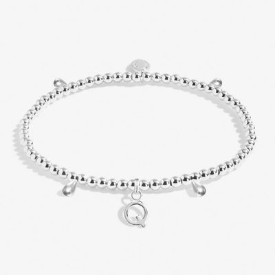 Joma Jewellery Alphabet - A Little 'Q' Bracelet - Silver