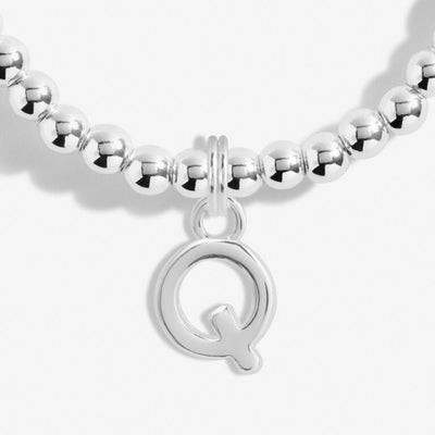 Joma Jewellery Alphabet - A Little 'Q' Bracelet - Silver