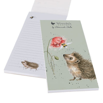 Busy as a Bee (Hedgehog) Magnetic Shopping Pad  - Wrendale Designs