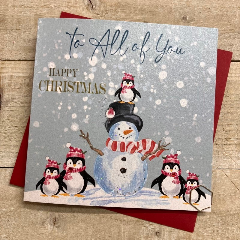 White Cotton Cards All Of you Christmas Card