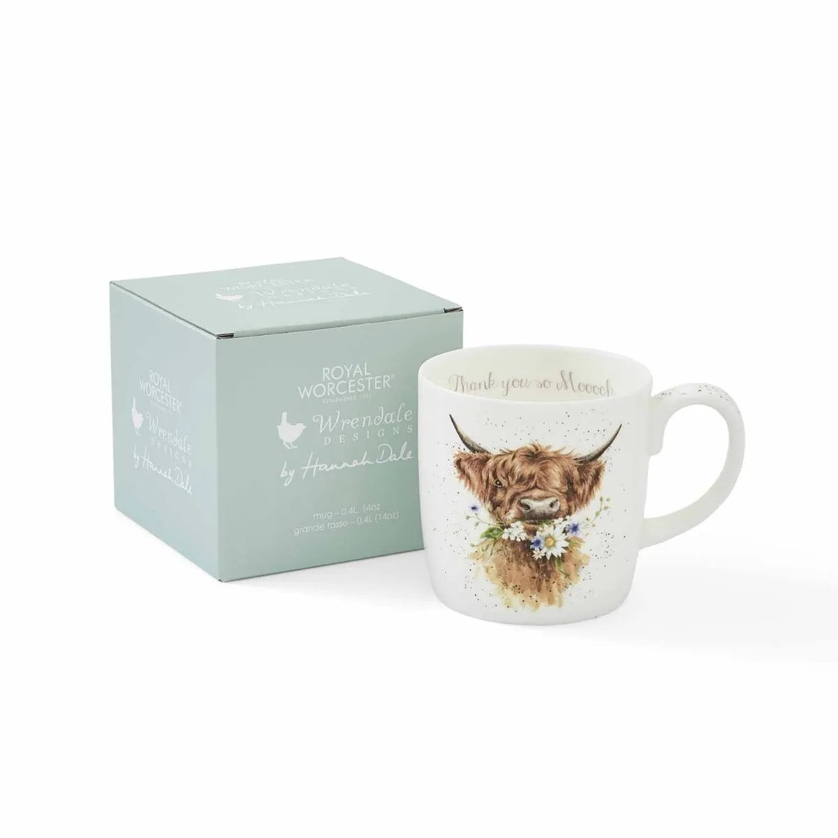 Wrendale Thank You Highland Cow Large Mug