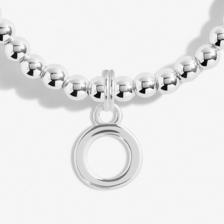 Joma Jewellery Alphabet - A Little 'O' Bracelet - Silver