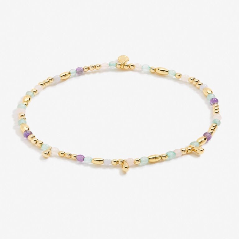 Joma Jewellery - Multi Stone Gold Anklet