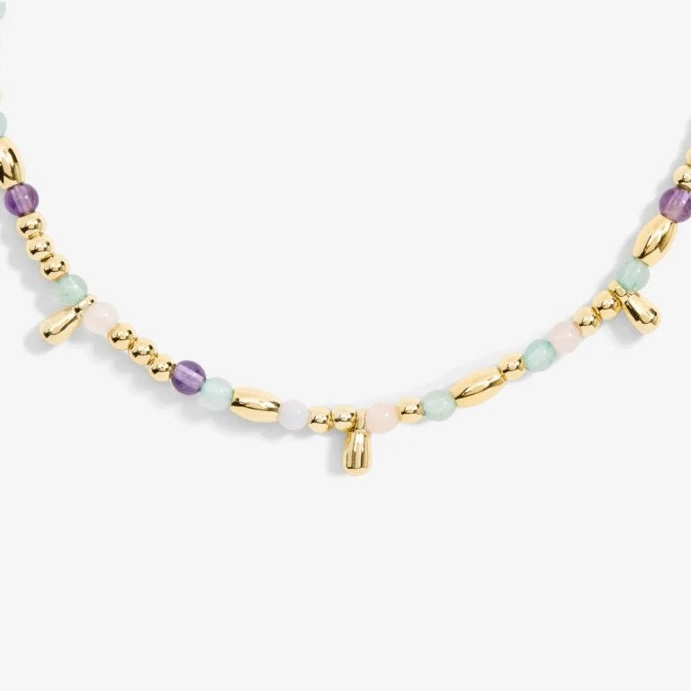 Joma Jewellery - Multi Stone Gold Anklet