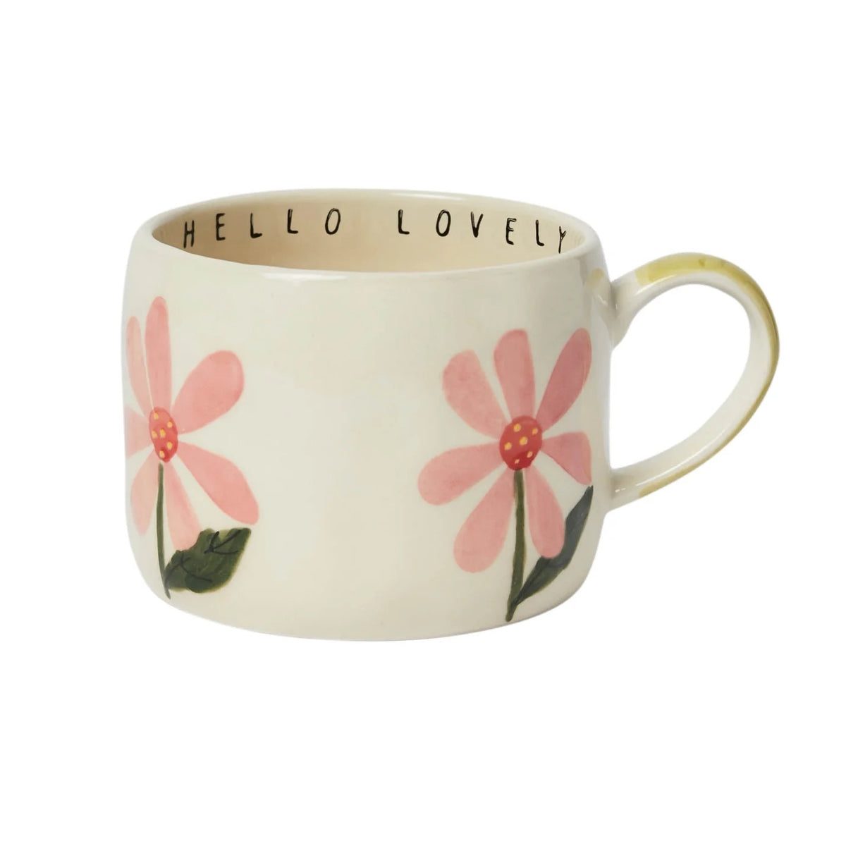 Olive Flower - Hello Lovely - Stoneware Mug - Belly Button