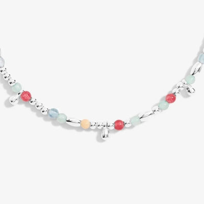 Joma Jewellery - Multi Stone Silver Anklet