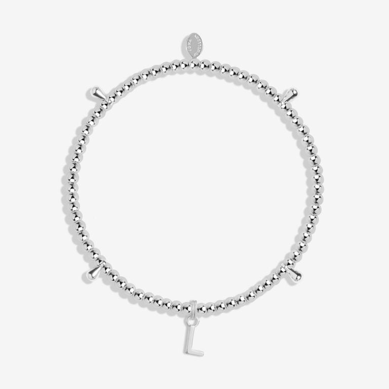 Joma Jewellery Alphabet - A Little 'L' Bracelet - Silver