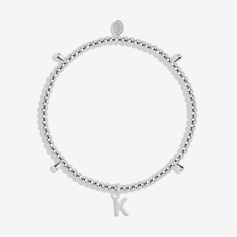 Joma Jewellery Alphabet - A Little 'K' Bracelet - Silver