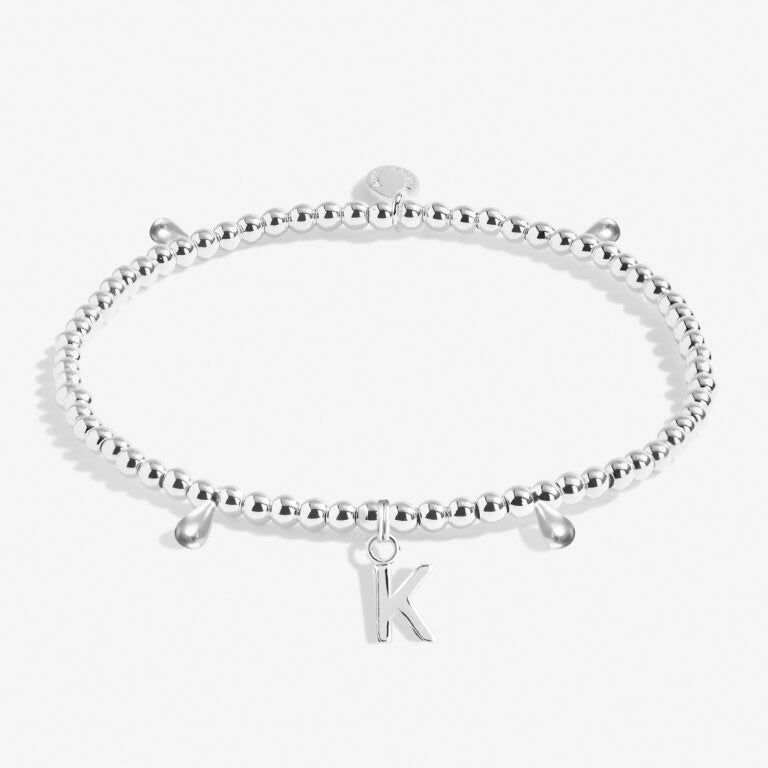 Joma Jewellery Alphabet - A Little 'K' Bracelet - Silver