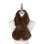 Park Lane Faux Fur Pull Through Scarf - Olive Green