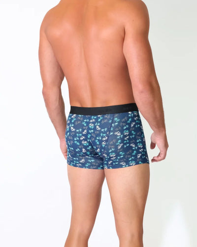 Eco Chic MENS Bamboo Boxers - Bikes - Blue