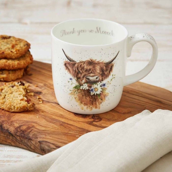 Wrendale Thank You Highland Cow Large Mug