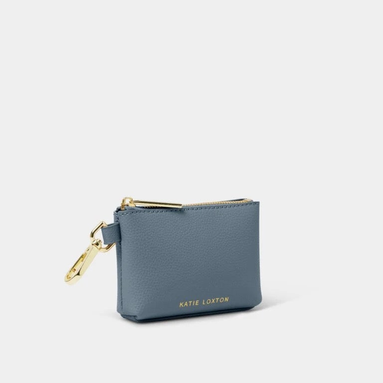 Katie Loxton Evie Clip On Accessory - Coin Purse - Light Navy Blue