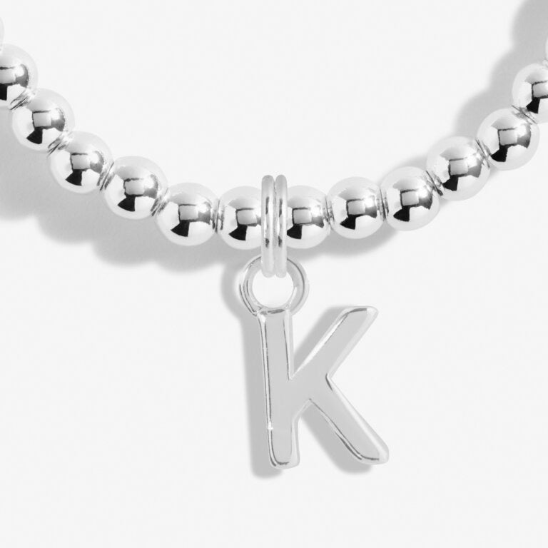 Joma Jewellery Alphabet - A Little 'K' Bracelet - Silver