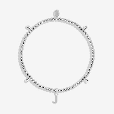 Joma Jewellery Alphabet - A Little 'J' Bracelet - Silver