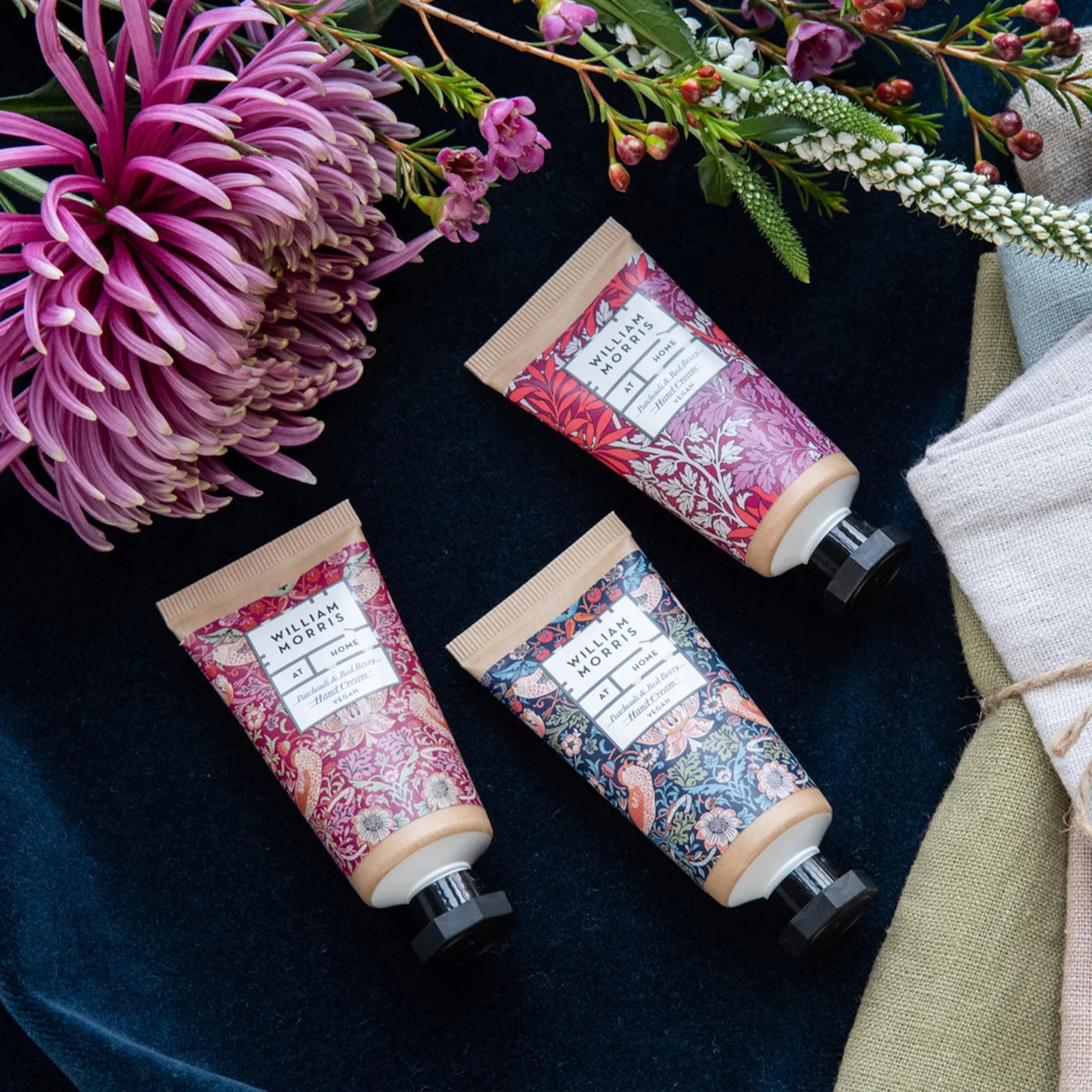 William Morris at Home Patchouli & Red Berry Boxed Hand Cream Trio Gift Set -3 x 30ml