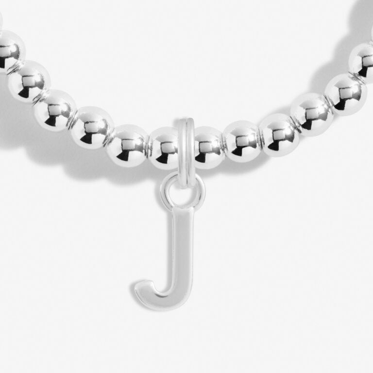 Joma Jewellery Alphabet - A Little 'J' Bracelet - Silver