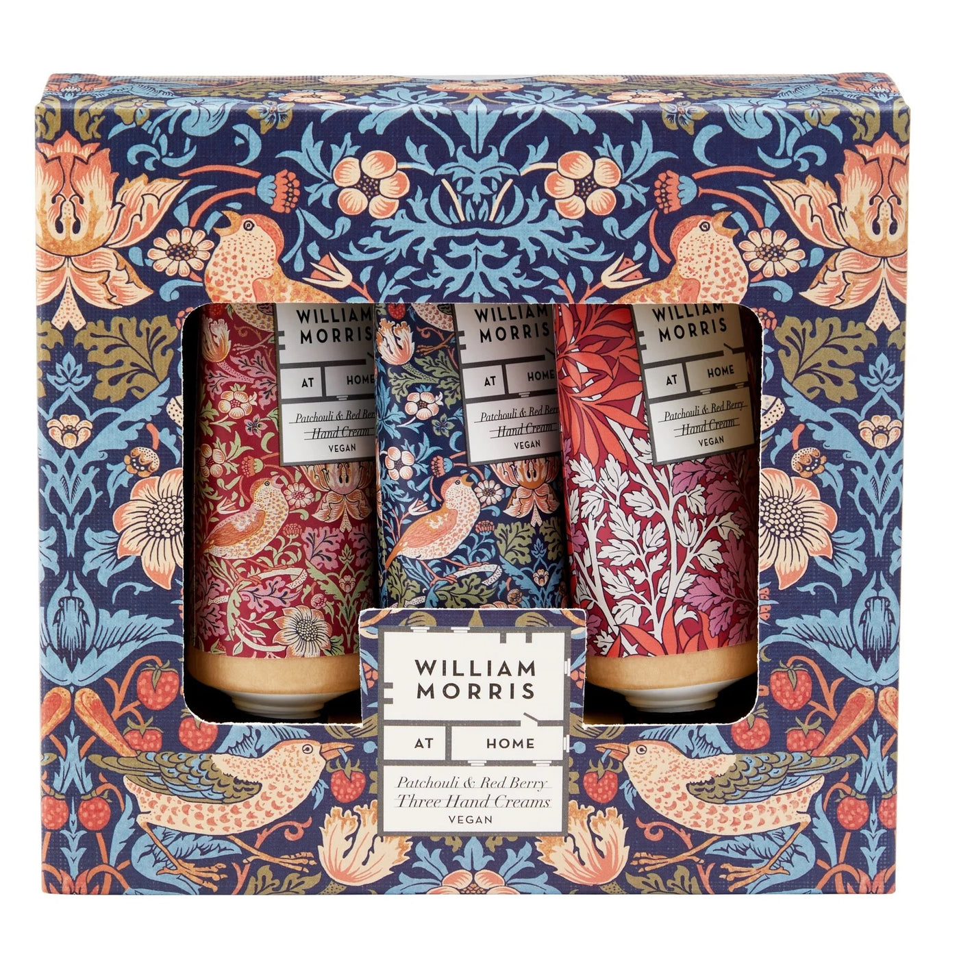 William Morris at Home Patchouli & Red Berry Boxed Hand Cream Trio Gift Set -3 x 30ml