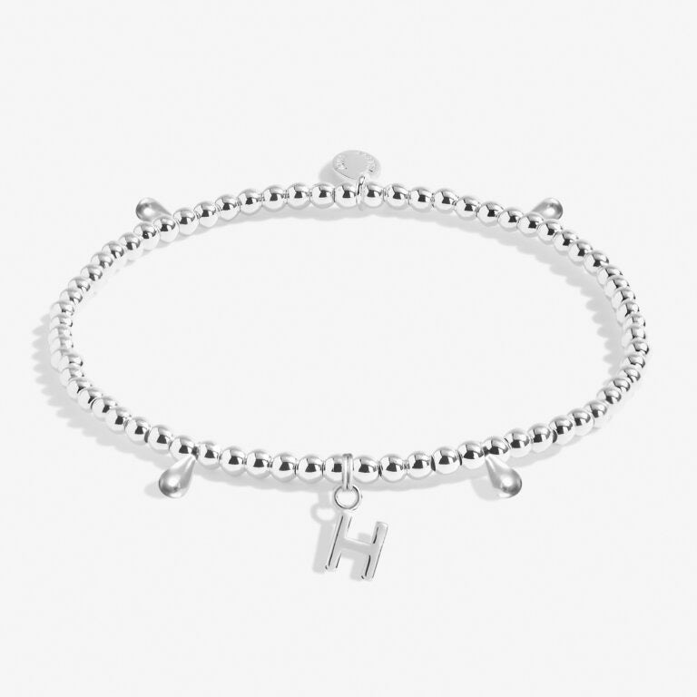 Joma Jewellery Alphabet - A Little 'H' Bracelet - Silver