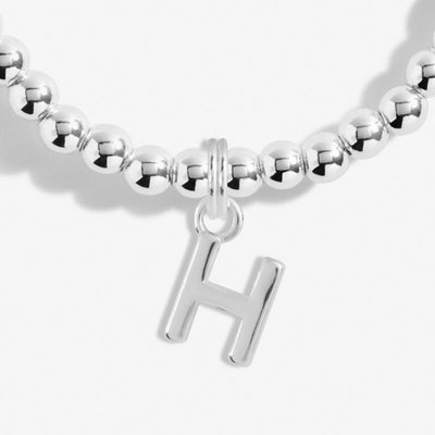 Joma Jewellery Alphabet - A Little 'H' Bracelet - Silver