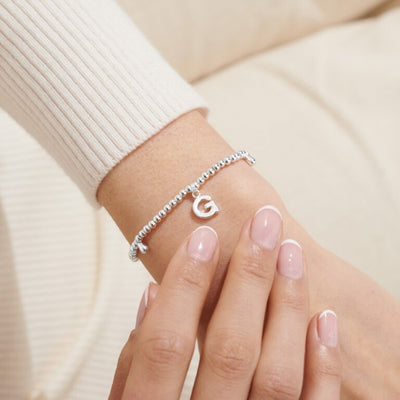 Joma Jewellery Alphabet - A Little 'G' Bracelet - Silver