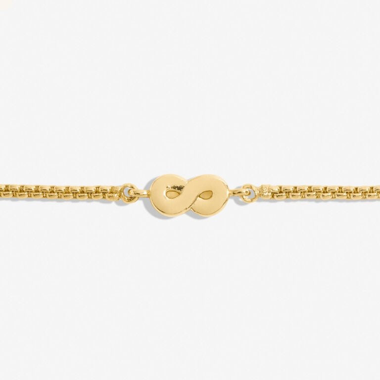 Joma Jewellery -Infinity - Gold Mini Charms Slider Bracelet