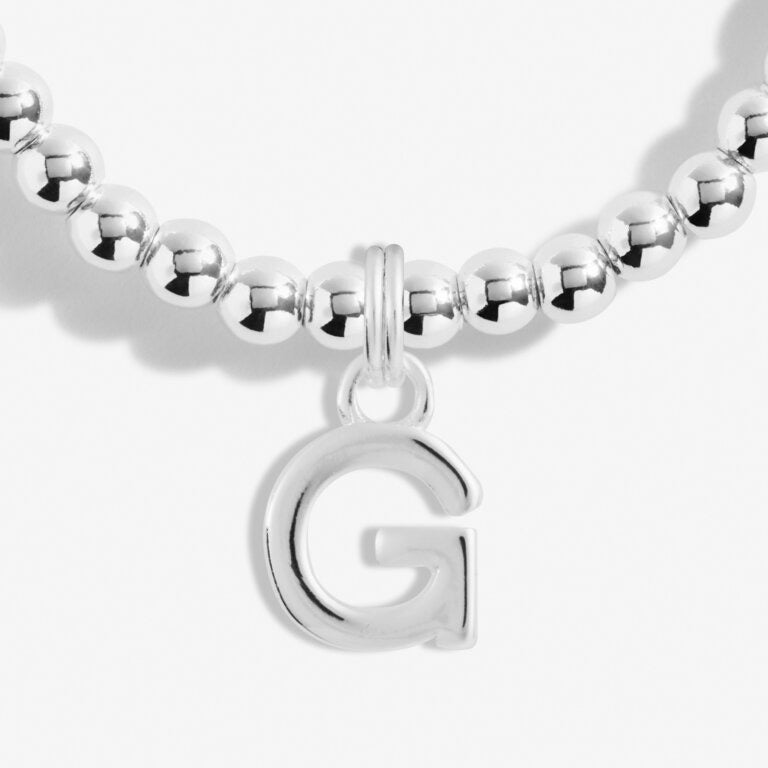 Joma Jewellery Alphabet - A Little 'G' Bracelet - Silver