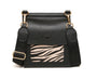 Alice Wheeler Dark Zebra Animal Print Bloomsbury Crossbody Bag - Black