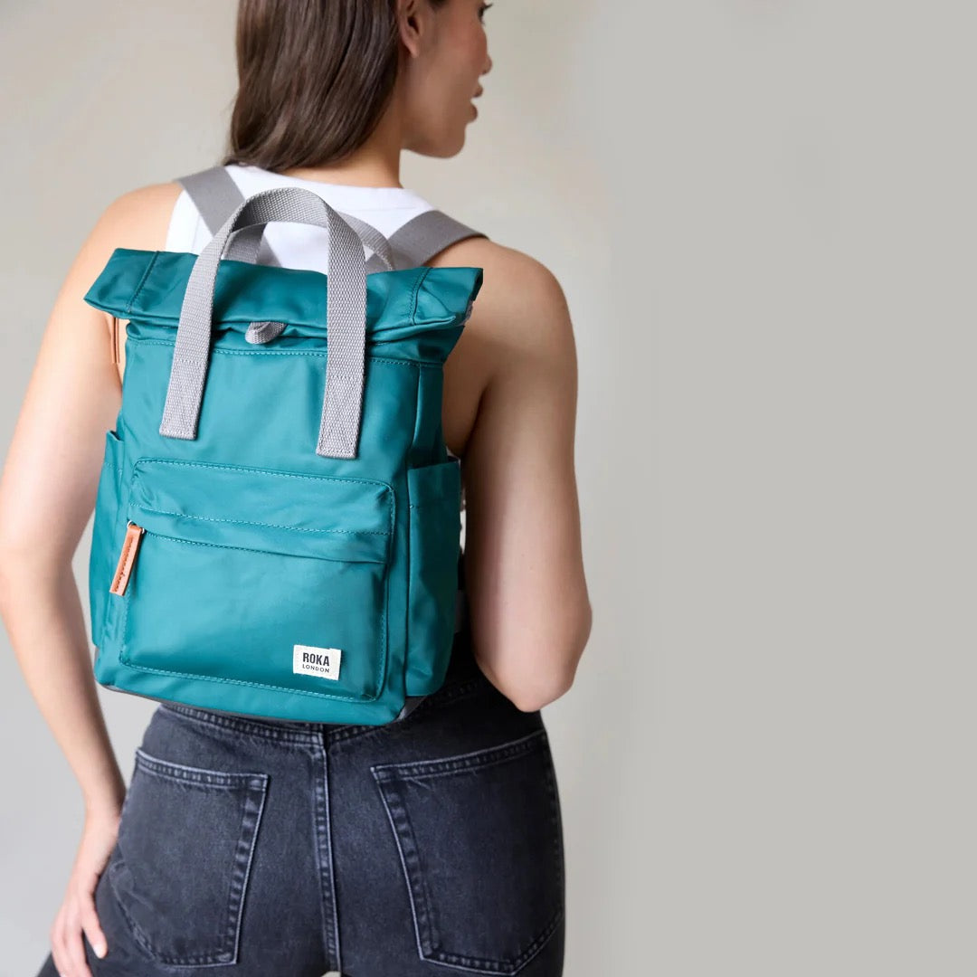 Roka Canfield - Recycled Nylon - Small Backpack - Teal