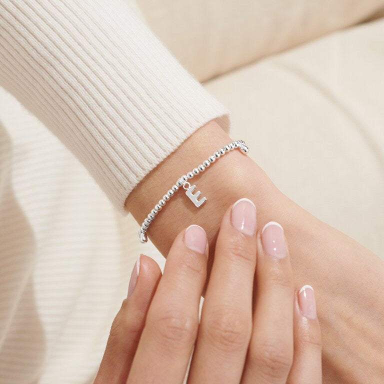 Joma Jewellery Alphabet - A Little 'E' Bracelet - Silver