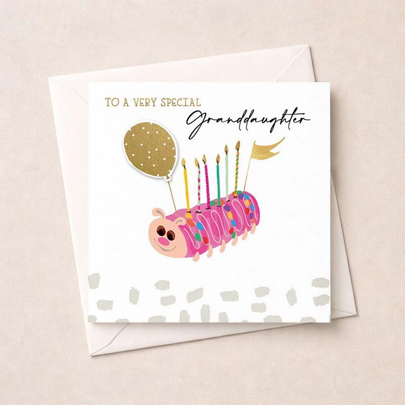 Special Granddaughter -Caterpillar Cake -Birthday  Card - Hammond Gower