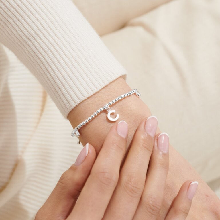 Joma Jewellery Alphabet - A Little 'C' Bracelet - Silver