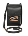 Alice Wheeler Dark Zebra Mini Bloomsbury Phone Crossbody Bag - Black