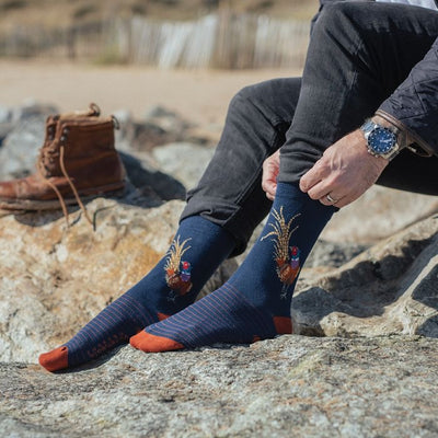 Ready for my Close Up - Pheasant Mens Bamboo Socks - Wrendale Designs