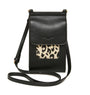 Alice Wheeler Light Leopard - Mini Bloomsbury Crossbody Bag - Black