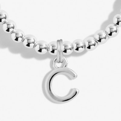 Joma Jewellery Alphabet - A Little 'C' Bracelet - Silver