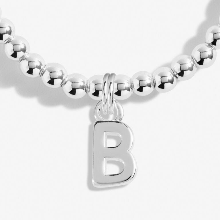 Joma Jewellery Alphabet - A Little 'B' Bracelet - Silver