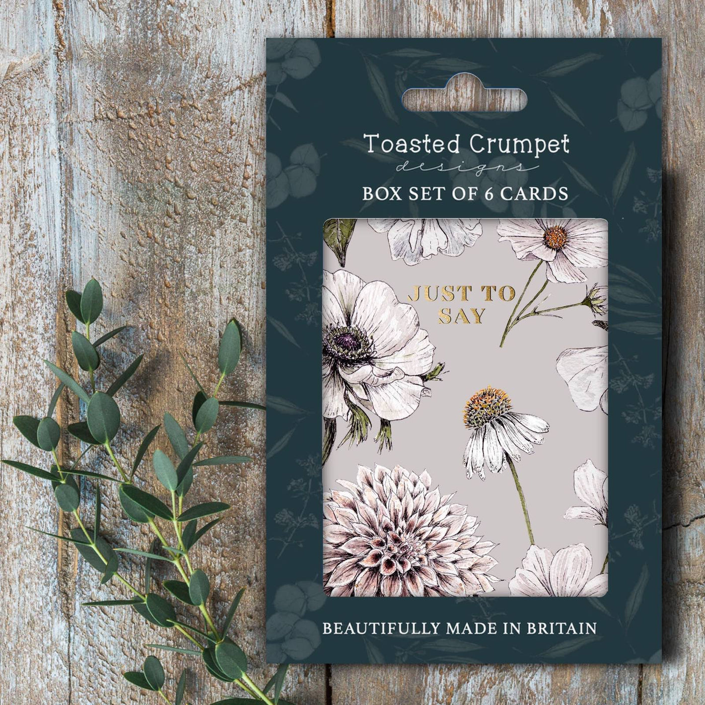 Toasted Crumpet - Just to Say Blank Notecards (set of 6) - The Blanc Collection