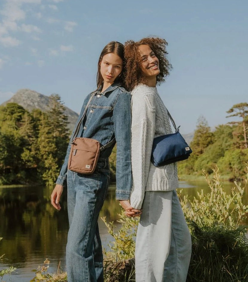 Roka Carnaby XL Crossbody-Recycled Canvas - Deep Blue