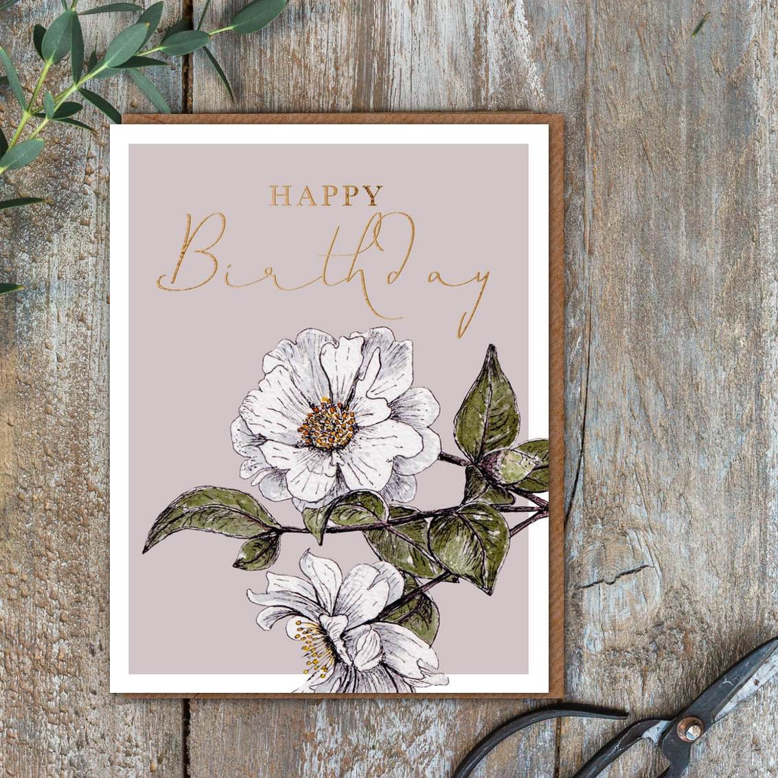 Toasted Crumpet - Happy Birthday Floral Card
