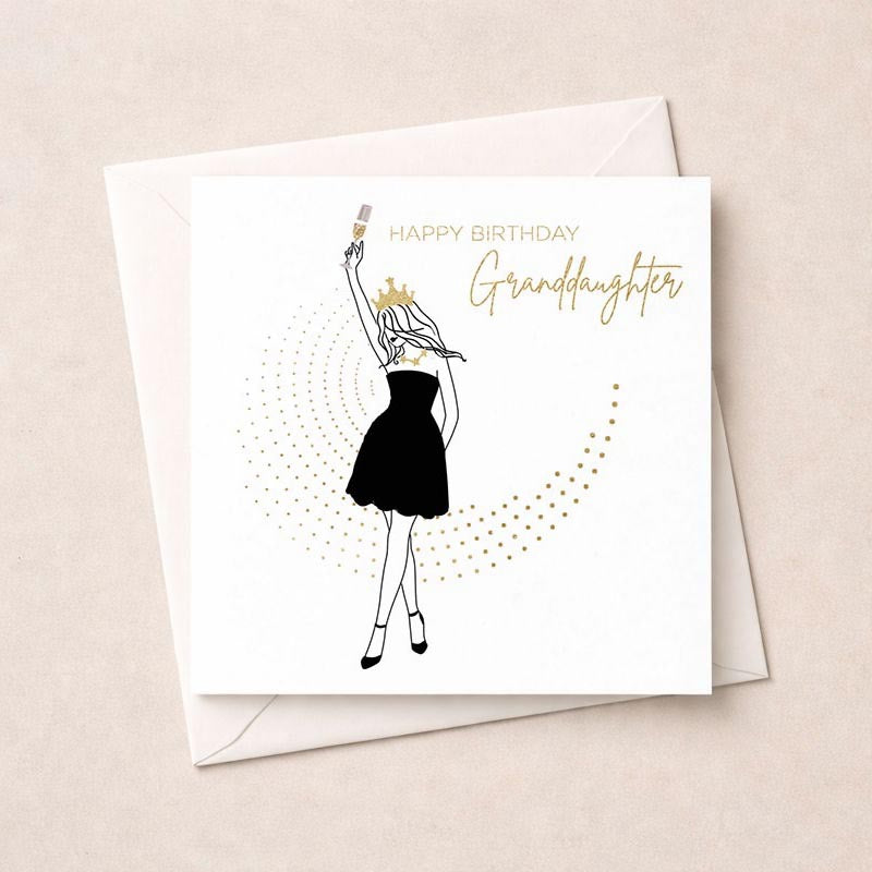 Happy Birthday Granddaughter - Girls in Dress - Card - Hammond Gower