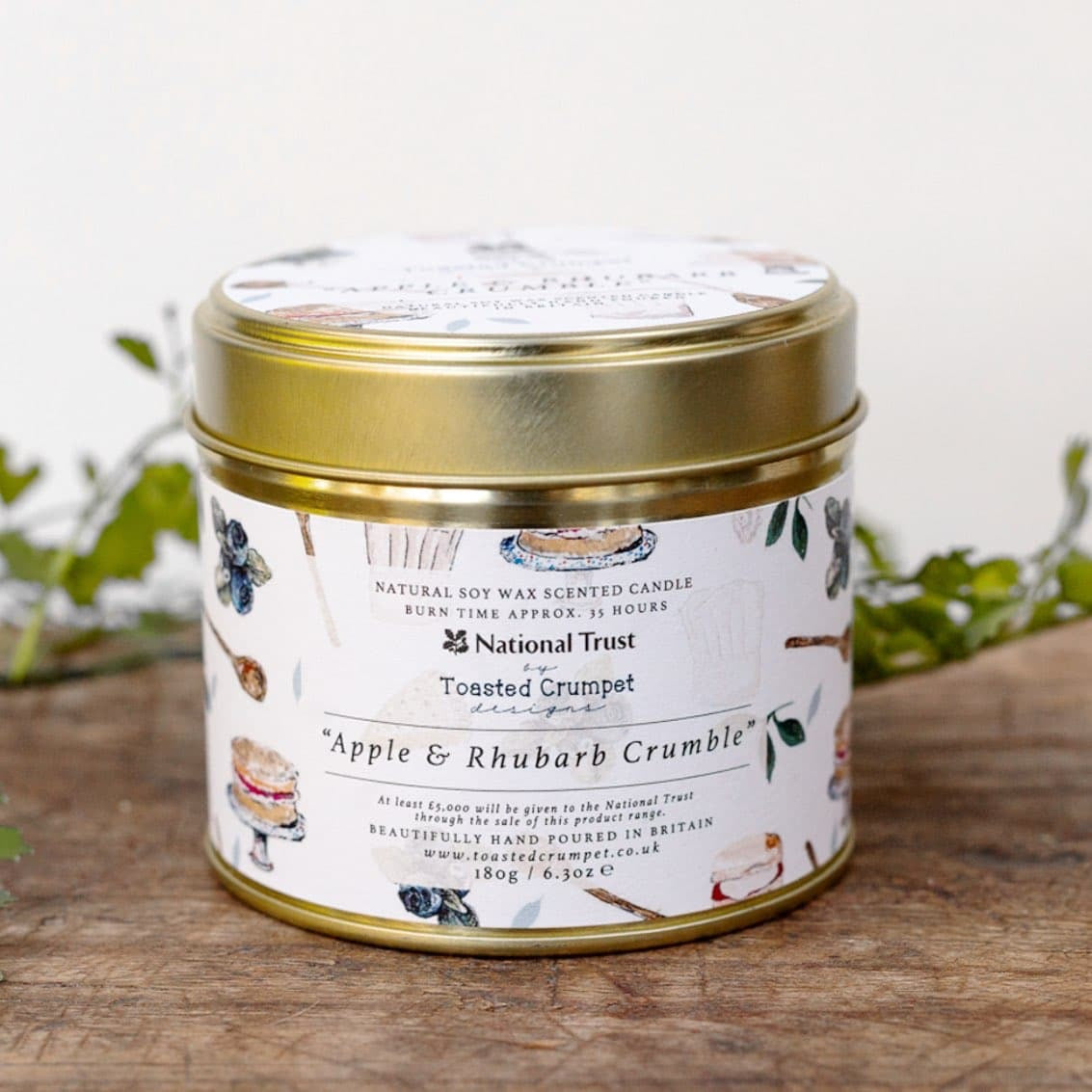 Toasted Crumpet - Apple & Rhubarb Tinned Soy Wax Candle