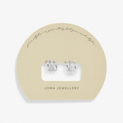 Joma Jewellery - Soul Shine Triple Illusion Hoop Earrings - Silver