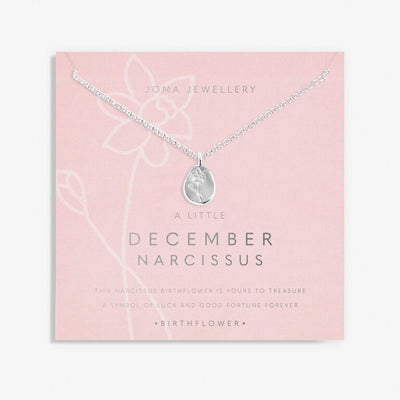 Joma Jewellery - 'A Little December Narcissus' Birthflower Necklace