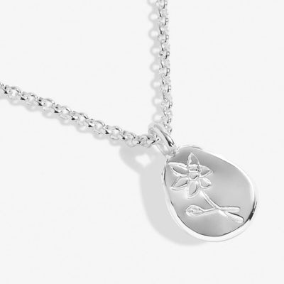 Joma Jewellery - 'A Little December Narcissus' Birthflower Necklace