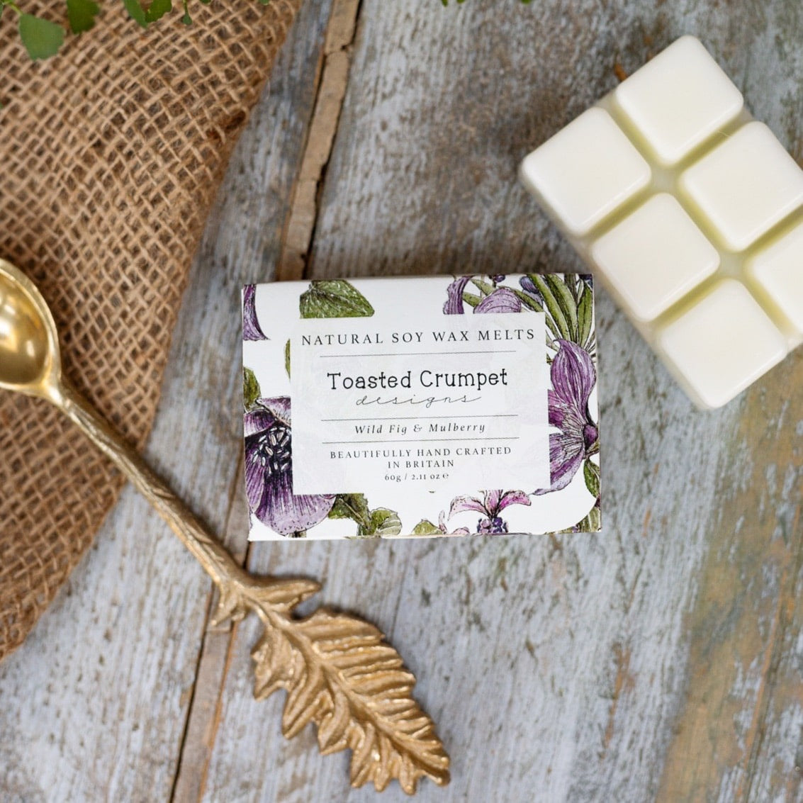 Toasted Crumpet - Wild Fig & Mulberry - Boxed Soy Wax Melts - The Mulberry Collection