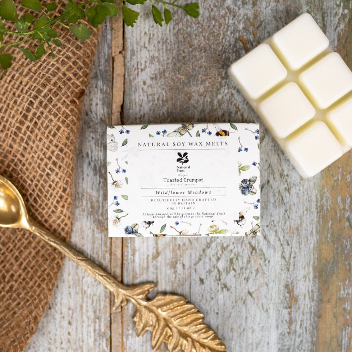 Toasted Crumpet - Wildflower Meadows - Boxed Soy Wax Melts - The Bumblebee Collection