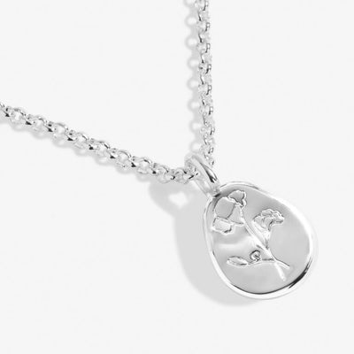 Joma Jewellery - 'A Little August Poppy' Birthflower Necklace