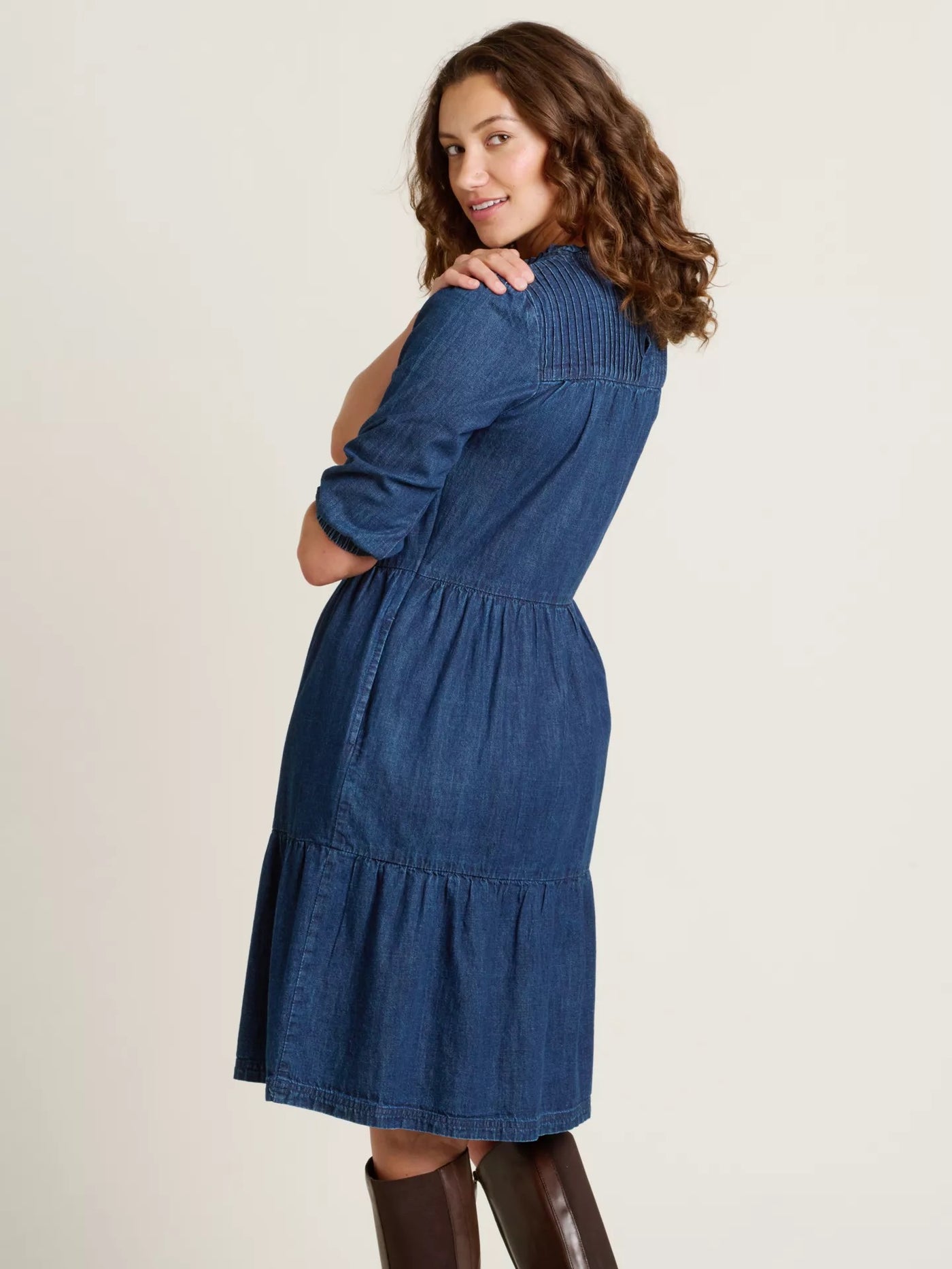 Brakeburn Sherborne Denim Dress - Navy blue