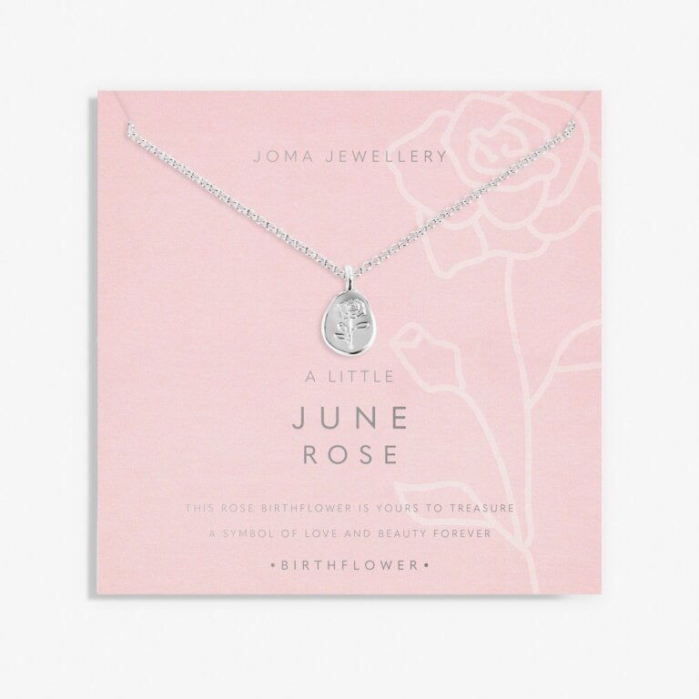 Joma Jewellery - 'A Little June Rose' Birthflower Necklace